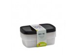 Food Storage Box - 1L Set 4 Black Or Teal
