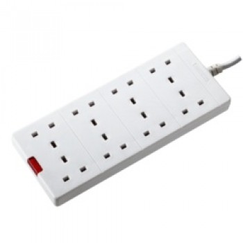 8 Gang 2m White Extension Lead - 13amp 8 Gang 2m White Extension Lead - 13amp