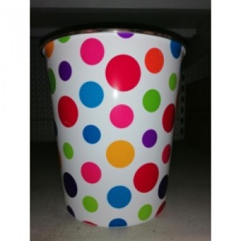 Waste Bin - Multi Coloured Large Dots Waste Bin - Multi Coloured Large Dots
