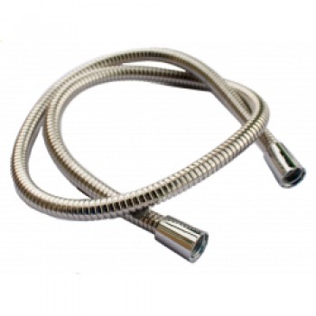Shower Hose Large Bore - Stainless Steel - 1.25m x 1/2 x 1/2 11mm I.D.