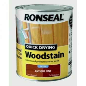 Quick Drying Woodstain Satin 750ml - Antique Pine Quick Drying Woodstain Satin 750ml - Antique Pine
