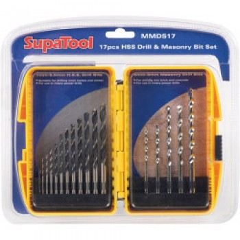 HSS Drill & Masonry Bit Set - 17 Pieces HSS Drill & Masonry Bit Set - 17 Pieces