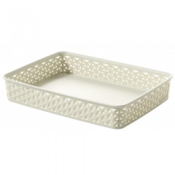 My Style Rattan Tray - Vintage White A4 My Style Rattan Tray - Vintage White A4