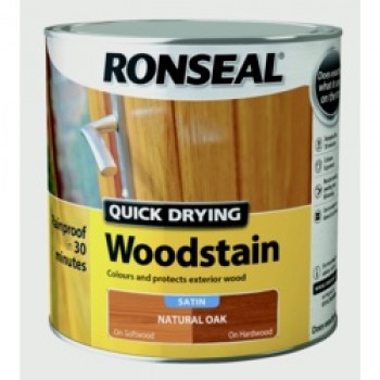 Quick Drying Woodstain Satin 2.5L - Natural Oak Quick Drying Woodstain Satin 2.5L - Natural Oak
