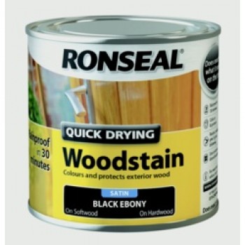 Quick Drying Woodstain Satin 250ml - Black Ebony Quick Drying Woodstain Satin 250ml - Black Ebony