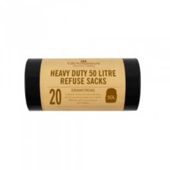 Heavy Duty Refuse Sacks - 50L - Roll of 20 Heavy Duty Refuse Sacks - 50L - Roll of 20