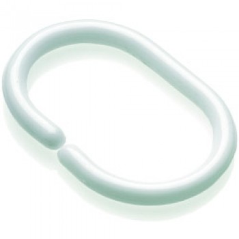 Shower Curtain ’C’ Rings (Pack of 12) - White Shower Curtain ’C’ Rings (Pack of 12) - White