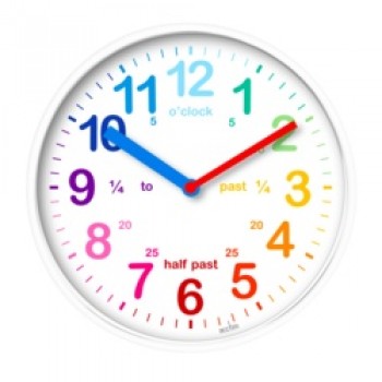 Wickford Kids Time Teach Clock 20cm - White Wickford Kids Time Teach Clock 20cm - White