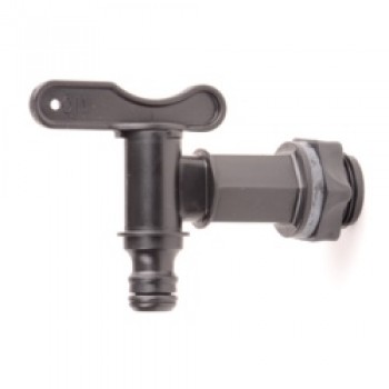 Black Plastic Water Butt Tap
