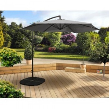 3m Over Hanging Parasol - Grey 3m Over Hanging Parasol - Grey