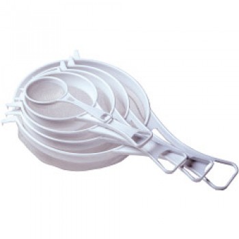 Strainer White Plastic Strainer, Nylon Mesh - 15cm Strainer White Plastic Strainer, Nylon Mesh - 15cm