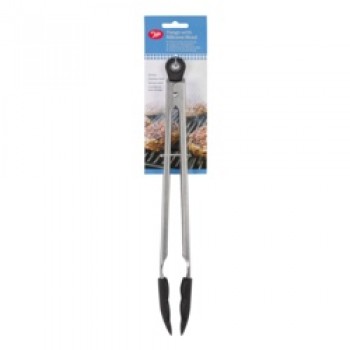 Stainless Steel Tongs With Silicone Head - 30.5cm Stainless Steel Tongs With Silicone Head - 30.5cm
