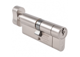 British Standard 1* Euro Cylinder Satin Nickel Thumbturn - 40 x 40mm