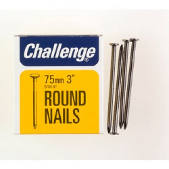 Round Wire Nails - Bright Steel (Box Pack) - 75mm Round Wire Nails - Bright Steel (Box Pack) - 75mm
