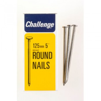 Round Wire Nails - Bright Steel (Box Pack) - 125mm Round Wire Nails - Bright Steel (Box Pack) - 125mm