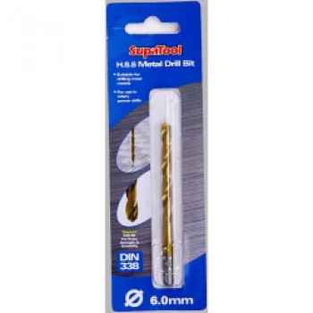 Titanium Coated HSS Drill Bits - 6.0 x 93mm Titanium Coated HSS Drill Bits - 6.0 x 93mm