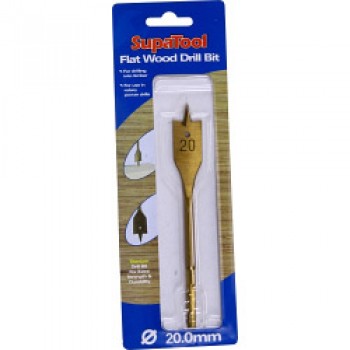 Titanium Coated Flat Wood Drill Bits - 20mm Titanium Coated Flat Wood Drill Bits - 20mm
