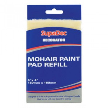 Decorator Mohair Paint Pad Refill - 6 x 4 /150mm x 100mm Decorator Mohair Paint Pad Refill - 6 x 4 /150mm x 100mm