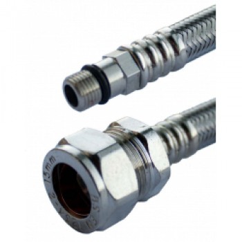 Flexible Tap Connector - Pair - 15mm x 10mm x 30cm Flexible Tap Connector - Pair - 15mm x 10mm x 30cm