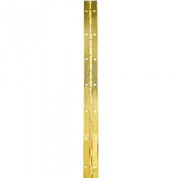 Piano Hinge Brass Plated Priced Per Length - 6’ x 1 1/4 Piano Hinge Brass Plated Priced Per Length - 6’ x 1 1/4