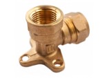 Compression Wall Plate Elbow - 15mm x 1/2 FI