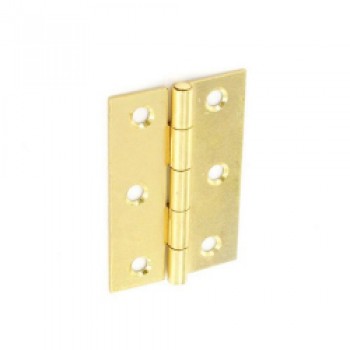 Steel Butt Hinges Brass Plated (1 1/2 Pair) - 100mm Steel Butt Hinges Brass Plated (1 1/2 Pair) - 100mm