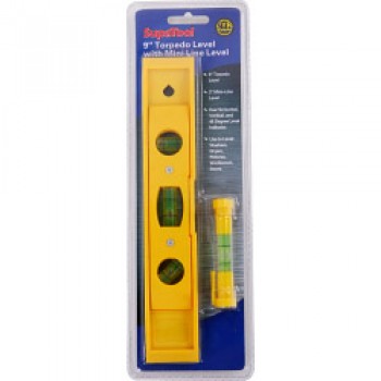 Torpedo Level With Mini Line Level - 9/225mm Torpedo Level With Mini Line Level - 9/225mm