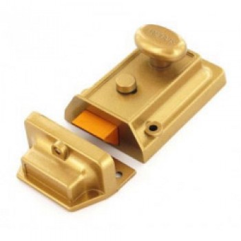 Champagne finish nightlatch + Brass cylinder - Standard Champagne finish nightlatch + Brass cylinder - Standard