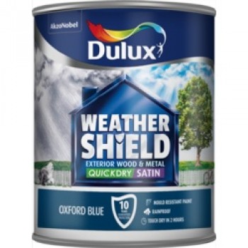 Weathershield Quick Dry Exterior Satin 750ml - Oxford Blue