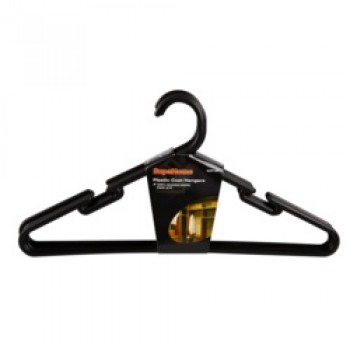 Plastic Coat Hangers - Black Plastic Coat Hangers - Black